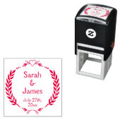 Aangepaste Passen getrouwd Namen en huwelijksdatum Zelfinktende Stempel (In situ)