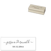 Aangepaste Passen getrouwd Namen + Weddatum Stempe Rubberstempel (Gestempeld)