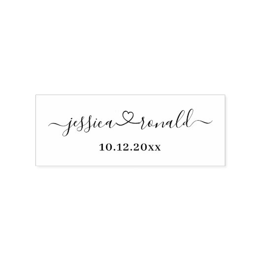 Aangepaste Passen getrouwd Namen + Weddatum Stempe Rubberstempel (Afrduk)