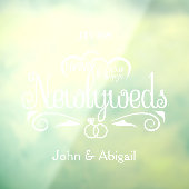 Aangepaste Passen getrouwd voor altijd & altijd ve Raamsticker (Vel 3)