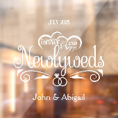 Aangepaste Passen getrouwd voor altijd & altijd ve Raamsticker (Vel 2)