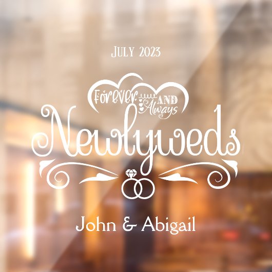 Aangepaste Passen getrouwd voor altijd & altijd ve Raamsticker (Vel 2)