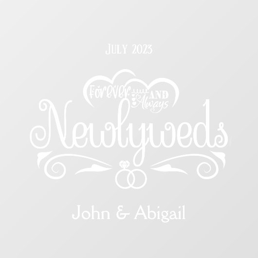 Aangepaste Passen getrouwd voor altijd & altijd ve Raamsticker (Vel)