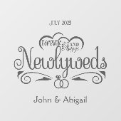 Aangepaste Passen getrouwd voor altijd & altijd ve Raamsticker (Vel)