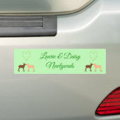 Aangepaste Passen getrouwd voor Deer Couple en Dai Bumpersticker (Op auto)