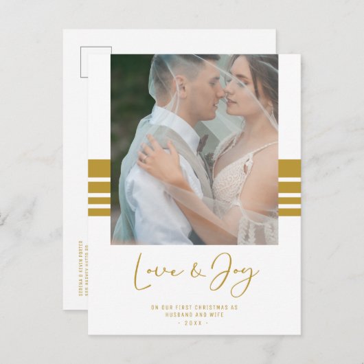 Aangepaste Passen getrouwd voor eerste kerstmis Briefkaart (Voorkant / Achterkant)