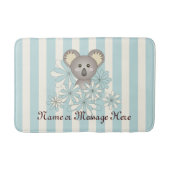 Aangepaste pasta Blue Stripe Baby Koala Kinder Badmat (Voorkant)