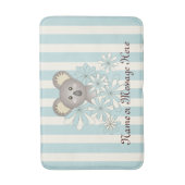 Aangepaste pasta Blue Stripe Baby Koala Kinder Badmat (Voorkant Verticaal)