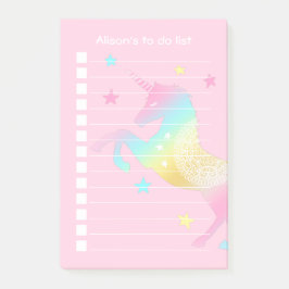 Aangepaste pasta Unicorn om lijst te doen Post-it® Notes