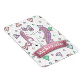 Aangepaste pasta Unicorn | Pareltjes met diamant Magneet (Rechterzijde)