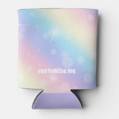 Aangepaste  pasteelregenboog met rugleuning blikjeskoeler (Voorkant)