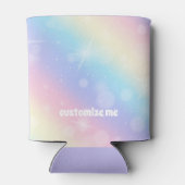 Aangepaste  pasteelregenboog met rugleuning blikjeskoeler (Achterkant)