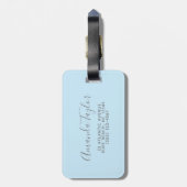 Aangepaste pasteelstripes bagagelabel (Achterkant verticaal)