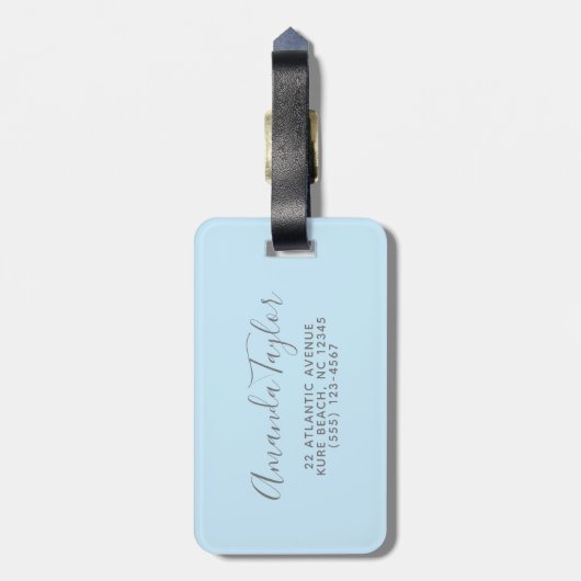 Aangepaste pasteelstripes bagagelabel (Achterkant verticaal)