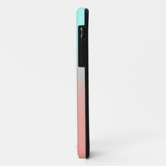 Aangepaste pasteitekoraal en turquoise Stripes Case-Mate iPhone Case (Achterkant/links)