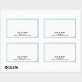 Aangepaste Pastel Blauw Aangepaste Auteur Bookplat Rechthoekige Sticker (Vel)
