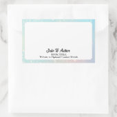 Aangepaste Pastel Blauw Aangepaste Auteur Bookplat Rechthoekige Sticker (Tas)