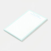 Aangepaste pastel blauwe stip raster tuin lay-out post-it® notes (Schuin)
