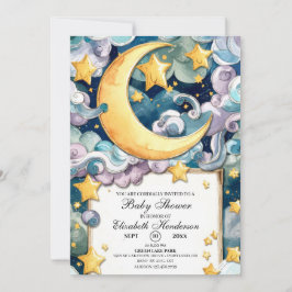 Aangepaste pastel Celestial Baby shower Kaart