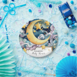 Aangepaste pastel Celestial Baby shower Papieren Bordje