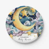 Aangepaste pastel Celestial Baby shower Papieren Bordje (Voorkant)