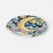 Aangepaste pastel Celestial Baby shower Papieren Bordje (Gekanteld)