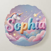 Aangepaste Pastel Eenhoorn Sophia Kussen (Voorkant)