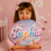 Aangepaste Pastel Eenhoorn Sophia Kussen