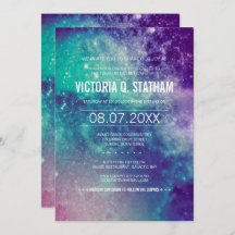 Aangepaste Pastel Galaxy Bat Mitswa Party Uitnodig