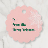 Aangepaste Pastel Geel Labrador Xmas Gift Label (Achterkant)