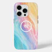 aangepaste pastel gekleurde iPhone case (Achterkant)