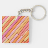 Aangepaste pastel geometrische acryl Sleutelhanger (Achterkant)