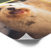 Aangepaste pastel & Gouden Kerstmis 5 Fotocollage Poster (Hoek)