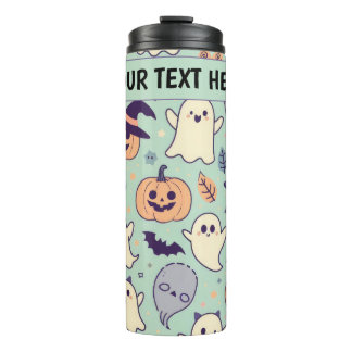 Aangepaste pastel Halloween patroon Spooky Ghost Thermosbeker