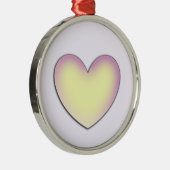 Aangepaste Pastel Hart Metalen Ornament (Rechts)