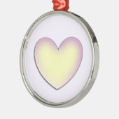 Aangepaste Pastel Hart Metalen Ornament (Links)