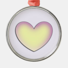Aangepaste Pastel Hart Metalen Ornament