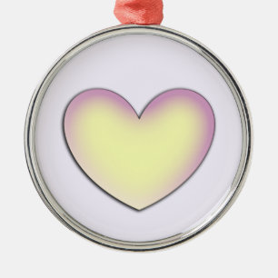 Aangepaste Pastel Hart Metalen Ornament