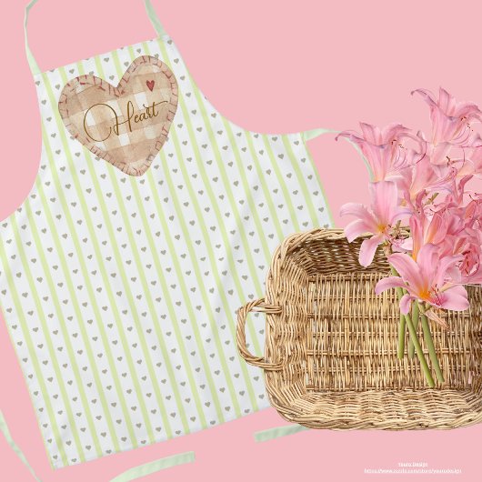 Aangepaste pastel hartpatroon Valentijn Schort