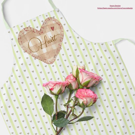 Aangepaste pastel hartpatroon Valentijn Schort