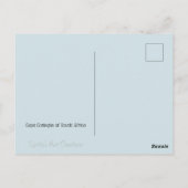 Aangepaste Pastel Kaapse Cottage Tekening Briefkaart (Achterkant)