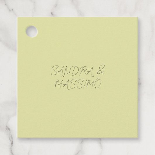 Aangepaste pastel kleur gepersonaliseerde minimali bedankjes labels (Voorkant)