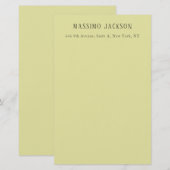 Aangepaste pastel kleur gepersonaliseerde minimali briefpapier (Voorkant / Achterkant)