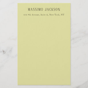 Aangepaste pastel kleur gepersonaliseerde minimali briefpapier