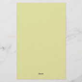 Aangepaste pastel kleur gepersonaliseerde minimali briefpapier (Achterkant)