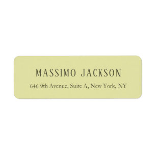 Aangepaste pastel kleur gepersonaliseerde minimali etiket