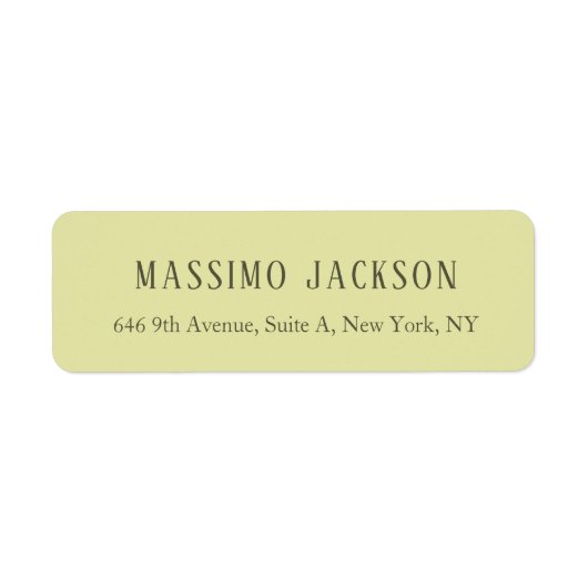 Aangepaste pastel kleur gepersonaliseerde minimali etiket (Voorkant)