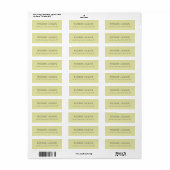 Aangepaste pastel kleur gepersonaliseerde minimali etiket (Full Sheet)