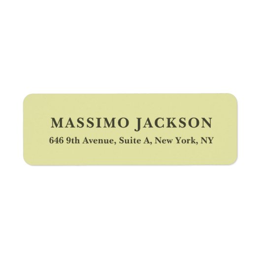 Aangepaste pastel kleur gepersonaliseerde minimali etiket (Voorkant)