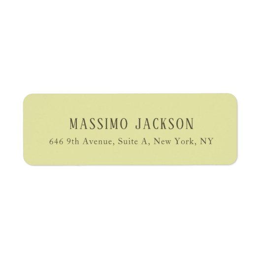 Aangepaste pastel kleur gepersonaliseerde minimali etiket (Voorkant)